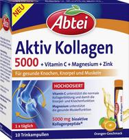 Ampulės Abtei Collagen5000 su vitaminu C, magniu, cinku, raumenims ir sąnariams, 10 vnt., Vokietija