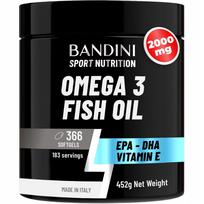 Omega 3 maisto papildas, Bandini, 366 kapsulės, 6 mėn.