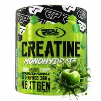 Kreatino monohidratas Real Pharm 300 g, žalių obuolių skonio