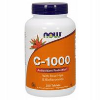 Vitaminas C-1000 su erškėtuogėmis ir bioflavonoidais NOW, 250 tabl.