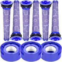 Dulkių siurblio Dyson V7 V8 filtrų rinkinys, 6 priešfiltriai, 3 plaunami HEPA, 9 vnt.