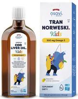 Žuvų taukai vaikams Osavi Norwegian Tran Kids, 500 mg Omega 3, citrinų skonio, 250 ml