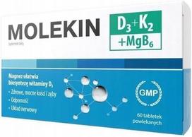 Vitaminų D3 + K2 + MGB6 tabletės, 60 vnt., MOLEKIN