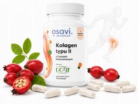 Kapsulės OSAVI Collagen type II (UC-II) su hialurono rūgštimi ir erškėtrože, 30 vnt.
