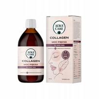 Maisto papildas Collagen Aura Care Collagen Power su biotinu, liuteinu, cinku, 500 ml