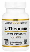 Maisto papildas California Gold Nutrition L-Theanine 200 mg, 60 kaps.