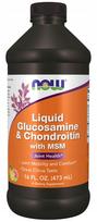 Sąnarių papildas NOW Foods Liquid Glucosamine & Chondroitin su MSM 473 ml