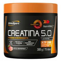 Kreatinas EthicSport Creatina 5.0 300 g, žaliosios obuolio ir greipfruto skonio