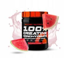 Kreatino monohidratas Scitec 100% 300 g braškių ir žaliosios arbatos skonio