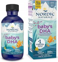 Maisto papildas vaikams Nordic Naturals Baby's DHA 1050mg Omega 3 su D3 lašais 60ml