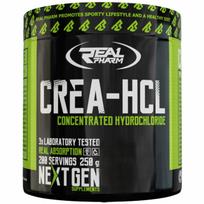 Kreatinas HCL REAL PHARM Crea-HCL 250g apelsinų skonio, 200 porcijų