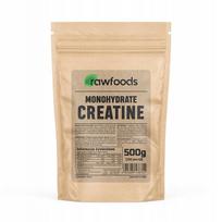 Kreatino monohidratas RAWFOODS 500 g + kreatinas su vitaminu D3 Micro 200Mesh