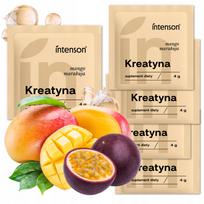 Kreatino monohidrato milteliai Intenson 4g, mango-pasiflora, be cukraus, 5 vnt.