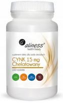 Cinkas Aliness Zinc Chelated Diglycinate 15 mg, 100 tablečių