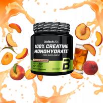 Kreatino monohidratas BioTechUSA 100% 300g Ice Tea Peach