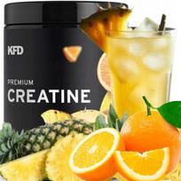 Kreatino monohidratas KFD Creatine 500g ananasų ir apelsinų skonio