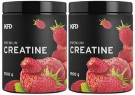 Kreatino milteliai KFD PREMIUM, braškių skonio, 2 x 500 g