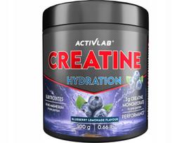 Kreatino monohidratas ACTIVLAB Creatine Hydration mėlynių ir citrinų limonado skonio, 300 g