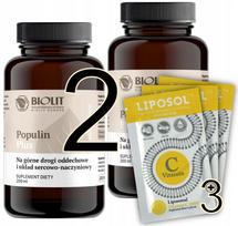Maisto papildas BIOLIT POPULIN PLUS Taxifolin širdžiai ir kvėpavimo takams, 2x 200 ml + dovana