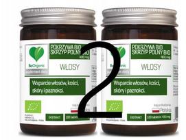 Maisto papildas aliness Horsetail BIO + Nettle BIO 400mg, 100 tablečių x 2