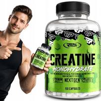 Kreatino monohidratas kapsulėse Real Pharm Creatine Monohydrate 150 kaps.