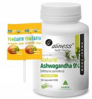 Maisto papildas Aliness Natural Ashwagandha 9% ekstraktas 555 mg 100 kapsulių