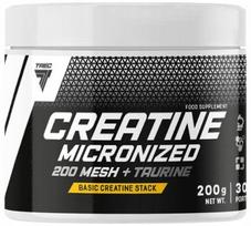 Kreatino monohidratas TREC CREATINE MONOHYDRATE 200 MESH + taurinas 200 g