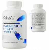 Maisto papildas OstroVit Magnesium Citrate 400 mg + Vitamin B6, 90 tablečių