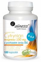 Maisto papildas Aliness Magnesium citrate Magnesium Potassium B6 P-5-P, 100 kaps.
