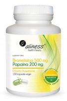Maisto papildas Aliness Bromelaina Papain 500/200mg, 100 kaps.