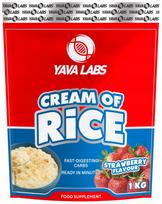 Ryžių kremas 1 kg Yava Labs, braškių skonio