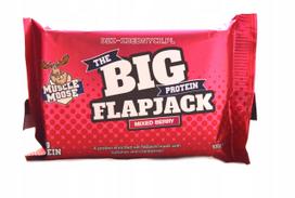 Baltymų batonėlis Muscle Moose Big Protein Flapjack 100g mixed berry