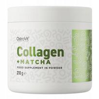 Kolagenas OstroVit Matcha 210 g su vitaminu C, žuvies kolagenu, polifenoliais ir glutationu