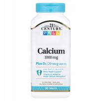 Maisto papildas 21st Century Calcium Plus D3 1000 mg, 90 tabletės