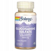 Maisto papildas Solaray Glucosamine sulfate su ciberžole ir bosvelija, 1500 mg, 60 kapsulių