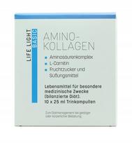 Amino kolageno geriamasis tirpalas, 10 ampulių, LIFE LIGHT, L-karnitinas 1000 mg, vitaminas B6