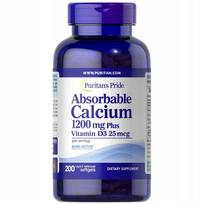 Maisto papildas PURITAN'S PRIDE Calcium + Vitamin D3, 200 kaps.