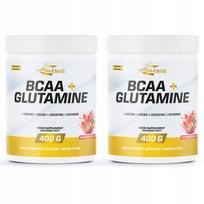 Aminorūgštys VITALMAX BCAA + Glutamine 2x400g, du skoniai
