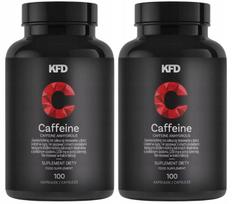 Kofeino kapsulės KFD CAFFEINE 200 mg, 2 x 100 vnt.