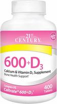 Maisto papildas 21st Century Calcium 600mg + D3, 400 tabletės