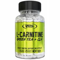Maisto papildas L-Carnitine CLA Green Tea, 90 kapsulių, REAL PHARM