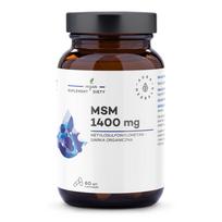 Maisto papildas MSM 1400 mg, ekologiškas siera, 60 kapsulių