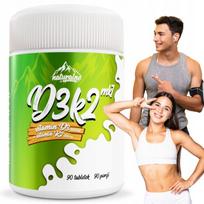 Maisto papildas Vitamin D3 K2, 90 tablečių, Natural Nutrition
