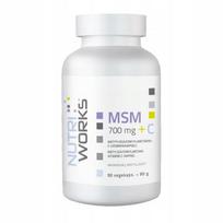 Maisto papildas MSM 700mg + C, 90 kapsulių