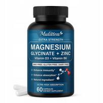 Maisto papildas su magniu, vitaminu D3 ir B6, 60 kaps.
