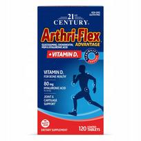 Maisto papildas 21st Century Arthri-Flex Advantage su Vitaminu D3, 120 tabletės