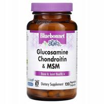 Maisto papildas Bluebonnet Nutrition, gliukozaminas, chondroitinas ir MSM, 120 kapsulių