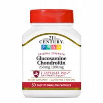 Maisto papildas 21st Century Glucosamine Chondroitin 250mg / 200mg, 60 kapsulių