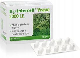 Vitaminas D3 INTERCELL Vegan 2000 I.E., 90 mikrokapsulių