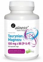 Maisto papildas Aliness Magnesium Taurate 100mg B6 (P-5-P), 100 kapsulių